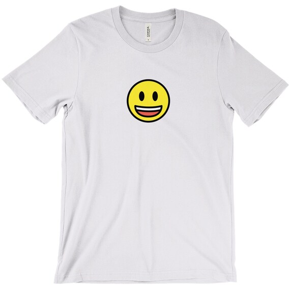 Grinning Face With Big Eyes Emoji Tshirt Etsy