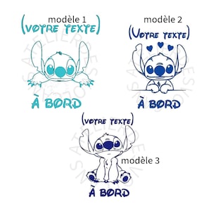 Adesivo Stitch "Bambino a bordo" | Adesivo per auto Stitch | bambino a bordo ispirato a Stitch