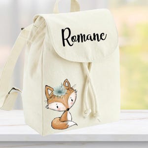 sac à dos prénom enfant maternelle / sac à doudou / sac de rechange / crèche / nounou / animaux / savane / forêt / article personnalisé