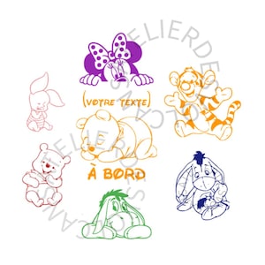 adesivo bimbo a bordo Winnie the Pooh| Adesivo per auto Winnie| bimbo a bordo ispirato a Winnie the Pooh