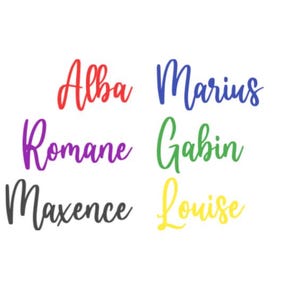 iron-on personalized first name flocking iron-on word