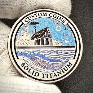 Titanium Custom Challenge Coin | Laser Engraved Gift