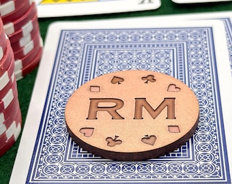 Copper Poker Card Protector | Custom Deep Engraved Card Player Gift