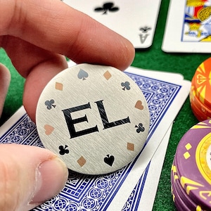 Stainless Steel Poker Card Protector – Poker Gifts, Poker Player Card Guard, Poker Night Token, Personalized Poker Accessory