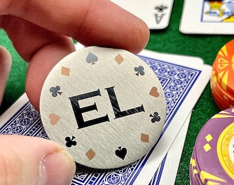 Stainless Steel Poker Card Protector – Poker Gifts, Poker Player Card Guard, Poker Night Token, Personalized Poker Accessory