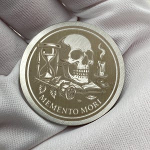 Memento Mori Stainless Steel Coin - Memento Mori Keychain