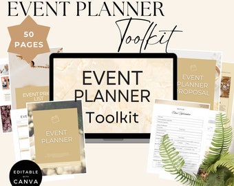 Party Planning Templates | Event Client Intake Forms | Editable Birthday & Wedding Planner | Event Management Bundle | Canva Editable