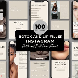 Instagram Story Templates for Botox | Botox And Filler Instagram Template | Brand Awareness | Botox And Filler Instagram Posts