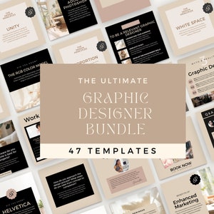 Instagram Templates for Graphic Designers | INSTANT DOWNLOAD | &#39;Done for You&#39; Templates | Editable Social Media Templates