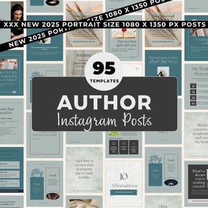 Instagram Templates for Author | Done for You Templates for Book Promotion | Social Media Ideas for Writers | Author Marketing Templates
