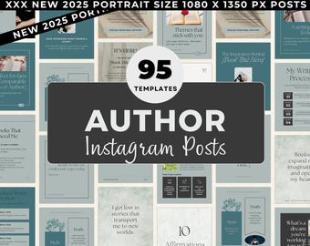Instagram Templates for Author | Done for You Templates for Book Promotion | Social Media Ideas for Writers | Author Marketing Templates