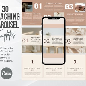 Instagram Carousel Post Templates for Life Coach | INSTANT DOWNLOAD | Social Media Templates | Coaching Business | Canva Coaching Templates