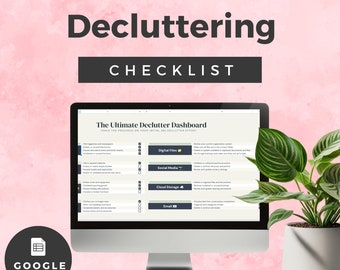 Google Sheets Declutter Checklist | INSTANT DOWNLOAD | Home Declutter | Decluttering Guide | Cleaning Planner | Cleaning Checklist