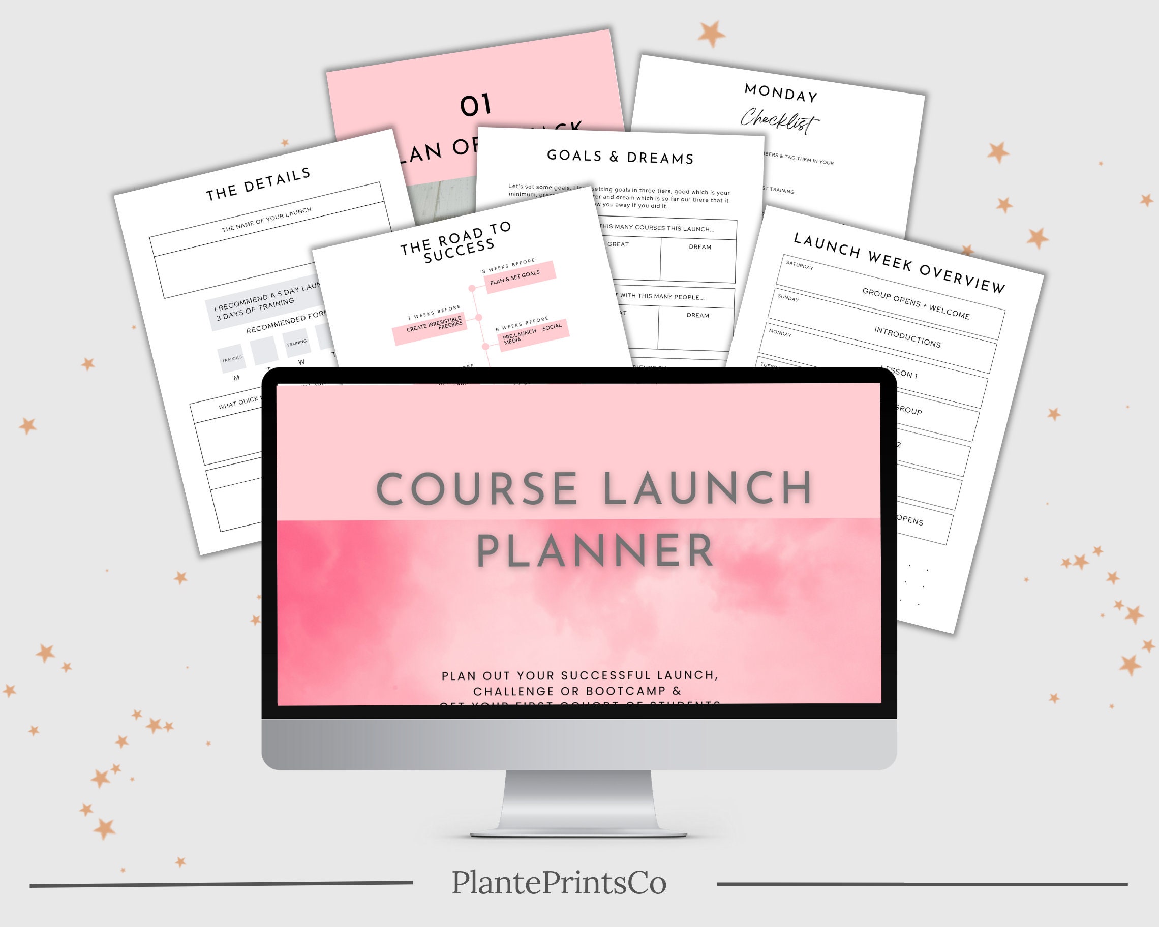 Course Launch Planner, INSTANT DOWNLOAD, Launch Planner Toolkit, Course ...