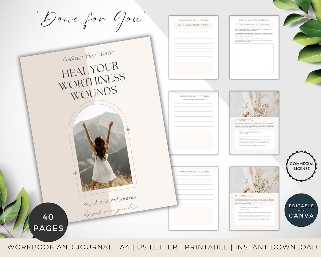 Self Care Workbook | Heal Your Inner Child Workbook Journal | Healing ...