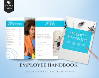 Employee Handbook Template | Small Business Resources | Welcome Packet | Employee Welcome Package | New Employee Onboarding Handbook