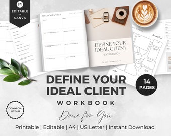 Target Market Planner | INSTANT DOWNLOAD | Ideal Customer Workbook | Customer Profile | Lead Magnet | Ideal Target Audience Workbook