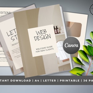 Welcome Guide | INSTANT DOWNLOAD | Website Design Services | Client Onboarding Guide | Web Design Templates | Neutral