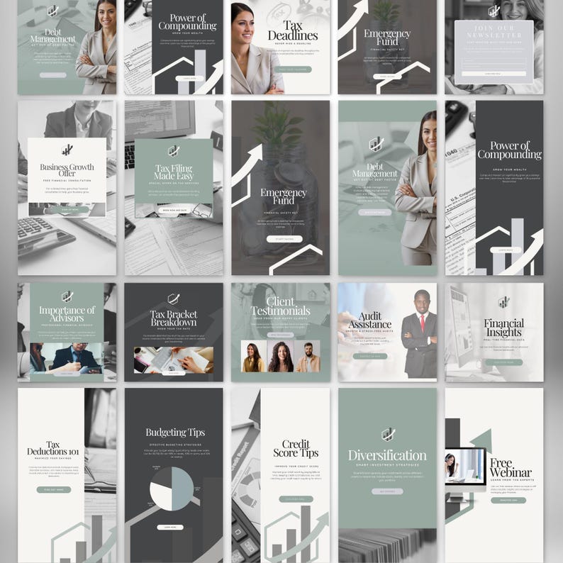 Social Media Templates for Accountants | Financial Tax Advisor | Canva ...