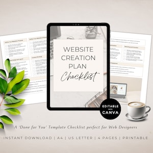 Done for You Website Checklist | Website Template | Website Planning | Website Planner | Online Shop | Web Design | Web Design Audit