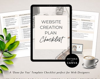 Done for You Website Checklist | Website Template | Website Planning | Website Planner | Online Shop | Web Design | Web Design Audit