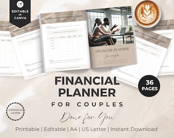 Couples Budget Financial Tracker | INSTANT DOWNLOAD | Finance Planner for Couples | Couples Budget Financial Tracker | Family Monthly Budget