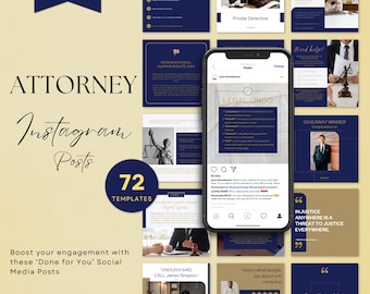 Law Firm Social Media Templates | Law Firm Marketing | Lawyer Social Media | Attorney Instagram Post | Legal Aid Posts | Lawyer Templates