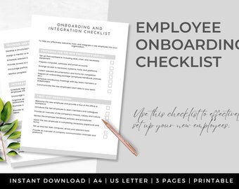 Small Business Resources | INSTANT DOWNLOAD | Human Resources Form | Employee Onboarding Checklist | Employee Performance Evaluation