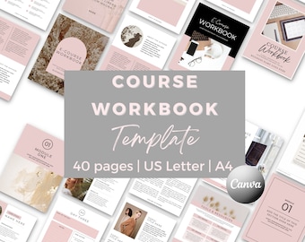 Plantilla de libro de trabajo del curso, DESCARGA INSTANTE, Hecho para usted, Libro de trabajo del curso, Plantilla de libro electrónico, Curso en línea, Creador de cursos, Curso de coaching