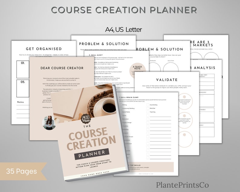 Create Your Course Workbook, INSTANT DOWNLOAD, Course Creation, Course ...