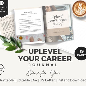 Career Coaching | INSTANT DOWNLOAD | Done For You Freebie | Level Up Career Journal | Editable Canva Template | Career Coaching Journal