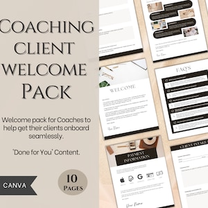 Coaching Welcome Pack | INSTANT DOWNLOAD | Intake Forms for Coaches | Client Onboarding Pack | Coaching Templates | Coaching Business Forms