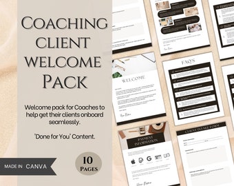 Coaching Welcome Pack | INSTANT DOWNLOAD | Intake Forms for Coaches | Client Onboarding Pack | Coaching Templates | Coaching Business Forms
