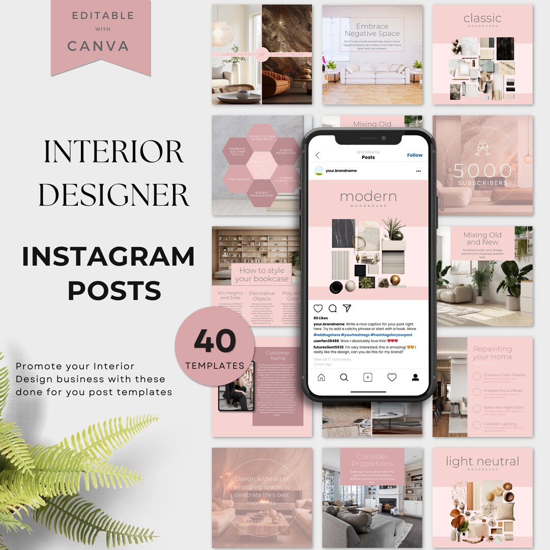Interior Design Ig Post Templates | Minimalist Home Decor Template ...