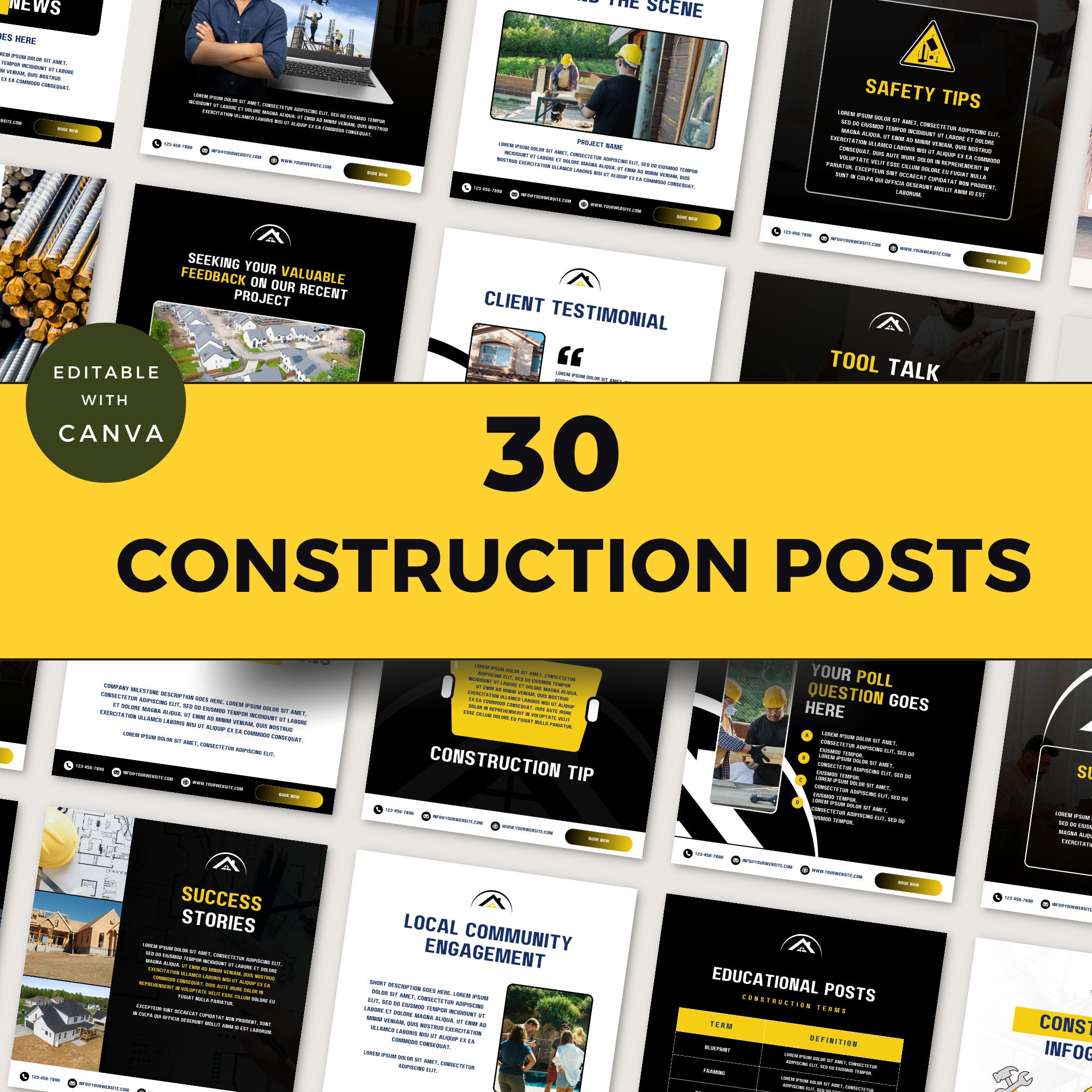 Construction Instagram Post | Construction Company Templates | Home ...