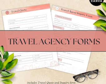 Travel Agent Questionnaire | INSTANT DOWNLOAD | Vacation Inquiry | Travel Agency | Travel Agent Printable Form | Client Intake Form