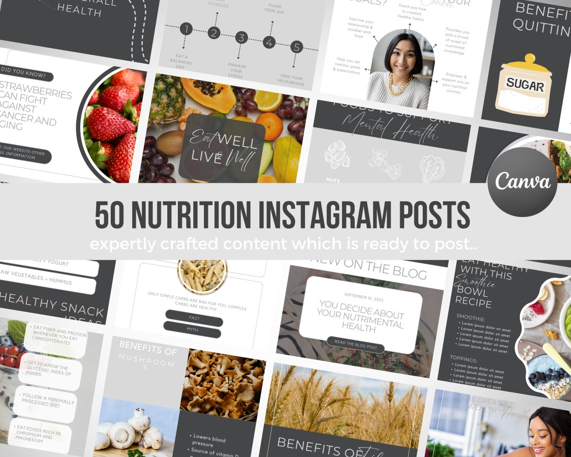 Health Coach Instagram Template | Nutrition Coaching | Social Media ...