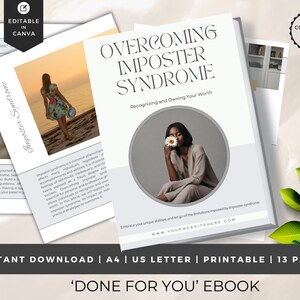 Coach Content | INSTANT DOWNLOAD | Brandable Coaching Resources | Lead Magnet | Done For You eBook | Overcome Imposter Syndrome Coach Ebook