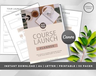 Launch your Course, INSTANT DOWNLOAD, Launch Planner Toolkit, Course Creation, Course Workbook, Business Planner, Content Planner, Neutral