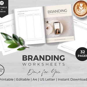 Branding Worksheet for Course Creators | INSTANT DOWNLOAD | Marketing Templates | Brand Strategy Workbook | Personal Branding | Editable