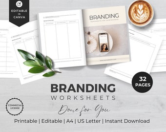 Branding Worksheet for Course Creators | INSTANT DOWNLOAD | Marketing Templates | Brand Strategy Workbook | Personal Branding | Editable