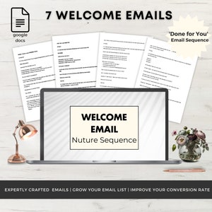 Email Scripts for Coaches | Email Marketing Template Canva | Canva Email Newsletter Template | Welcome Email Nurture Sequence | Done for You