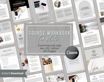 Plantilla de libro de trabajo del curso, DESCARGA INSTANTE, Hecho para usted, Libro de trabajo del curso, Plantilla de libro electrónico, Curso en línea, Creador de cursos, Curso de coaching