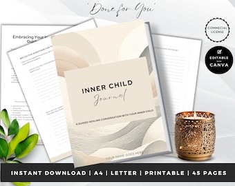 Suggerimenti per il diario del bambino interiore / DOWNLOAD IMMEDIATO / Diario di guarigione delle ferite del bambino interiore / Lavoro sull'ombra / Quaderno di esercizi per il bambino interiore / Trauma infantile