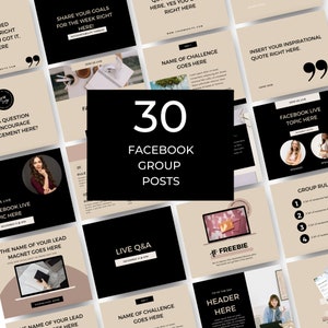 30 Facebook Group Templates | INSTANT DOWNLOAD | Social Media Templates | Facebook Banner | Facebook Cover Photo | Facebook Canva