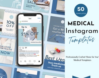 Medical Social Media Template | Physical Therapist | Editable In Canva | Hospital Medicine Marketing | Healthcare Instagram