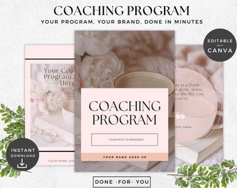 Business Coaching | Editable Workbook, Coaching Tools, Digital Templates for Success | Coaching Guide for 1:1, Group & Online Programs