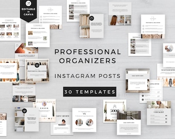 Instagram Templates for Professional Organizers | INSTANT DOWNLOAD | Organize your Space | Edit in Canva | Social Media Home Organization