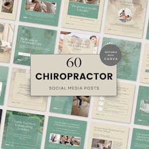 Social Media Templates for Chiropractors | Medical Care Business | Chiropractic Doctor | Editable Canva Template | Functional Medicine