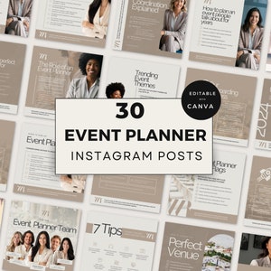 Event Planning Social Media Template | Wedding Venue Social Media Template | Social Media Marketing | Event Planner Instagram Posts